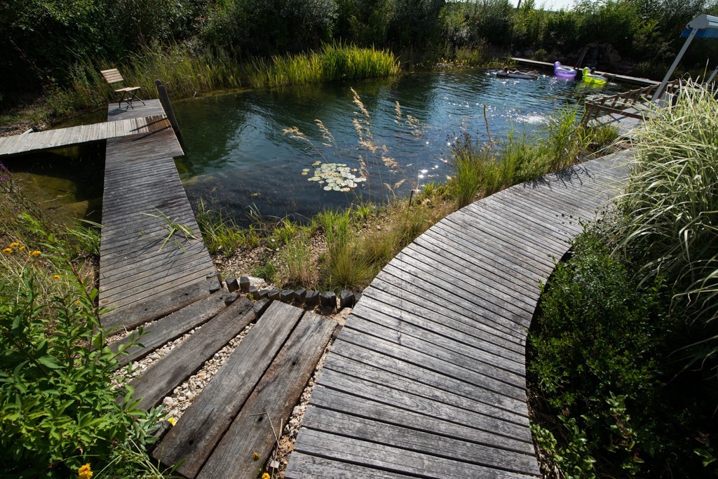 A natural pool in harmony with the French landscape