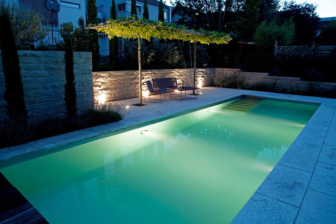 bio pool with Mediterranean flair
