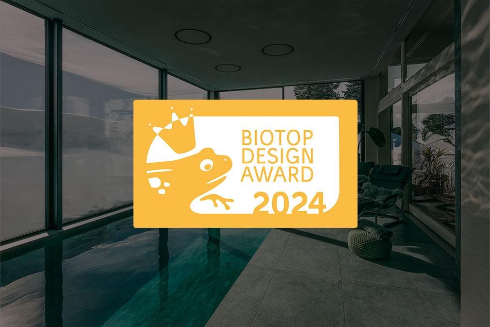 BIOTOP Design Award 2024 logo voor Indoor Living Pool