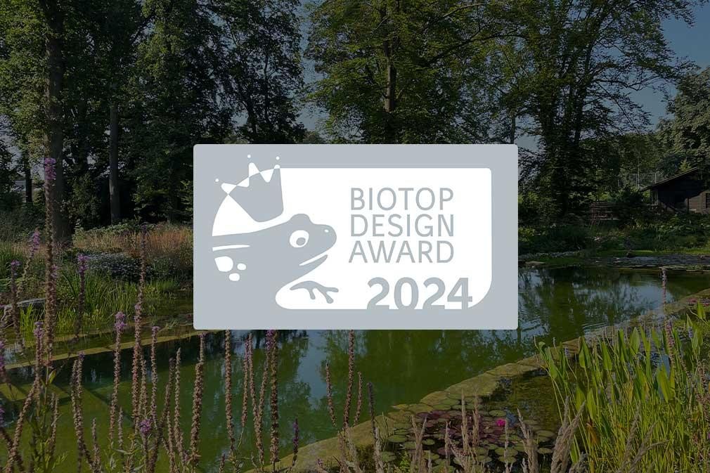 Biotop Design Award 2024 voor een natuurlijke zwemvijver