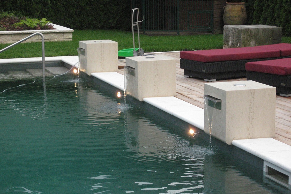 stylish pool and well-thought-out landscaping in germany