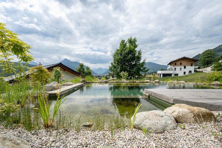 Vakantiehuis in Oostenrijk met een natuurlijk zwembad genesteld in een prachtig landschap
